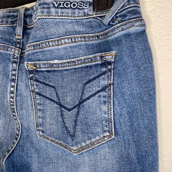 Vigoss jeans Chelsea women y2k 90s skinny crop 26/25 long distressed raw - Picture 8 of 16
